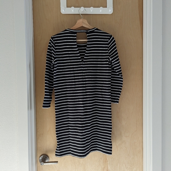 Madewell 3/4 Sleeve Striped Mini Dress - Picture 3 of 4